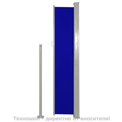 Странична тента за вътрешен двор/тераса, 160x300 см, синя