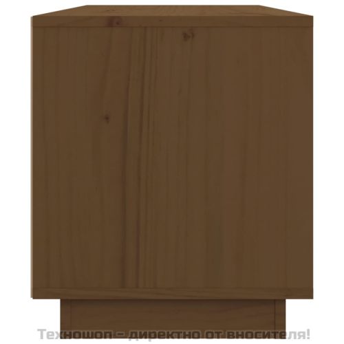 ТВ шкаф, меденокафяв, 80x34x40 см, бор масив