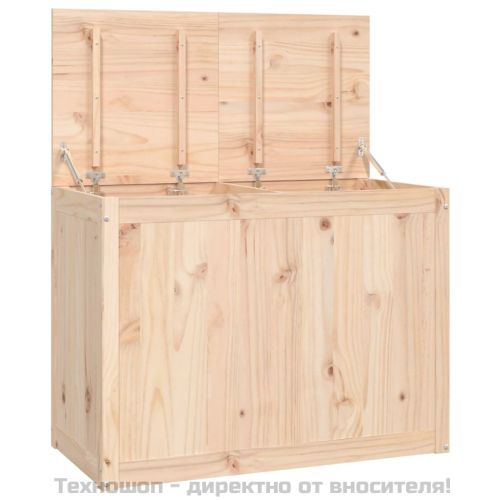Кутия за пране, 88,5x44x66 см, борово дърво масив