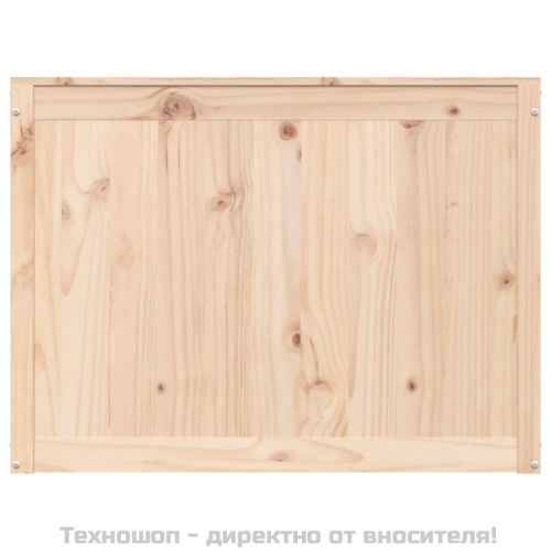 Кутия за пране, 88,5x44x66 см, борово дърво масив