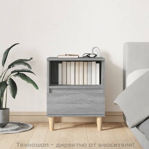 Нощни шкафчета, 2 бр, сив сонома, 40x35x50 см