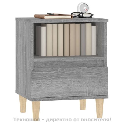 Нощни шкафчета, 2 бр, сив сонома, 40x35x50 см