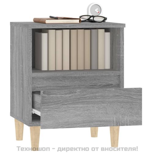 Нощни шкафчета, 2 бр, сив сонома, 40x35x50 см