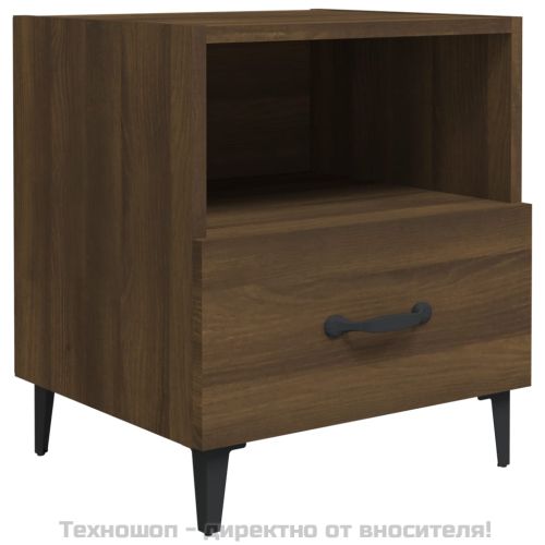 Нощни шкафчета, 2 бр, Кафяв дъб, инженерно дърво