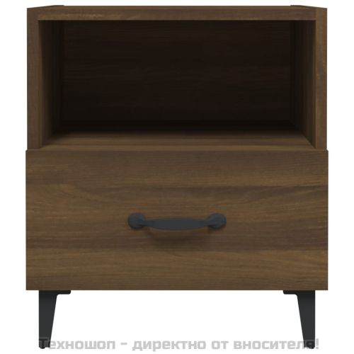 Нощни шкафчета, 2 бр, Кафяв дъб, инженерно дърво