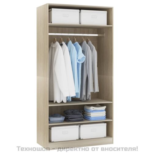 Гардероб, дъб сонома, 100x50x200 см, инженерно дърво