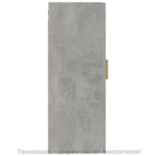 Стенен шкаф, бетонно сив, 35x34x90 см, инженерно дърво