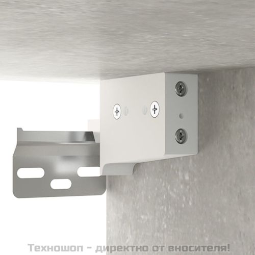 Стенен шкаф, бетонно сив, 35x34x90 см, инженерно дърво