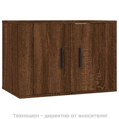 ТВ шкаф за стенен монтаж, кафяв дъб, 57x34,5x40 см