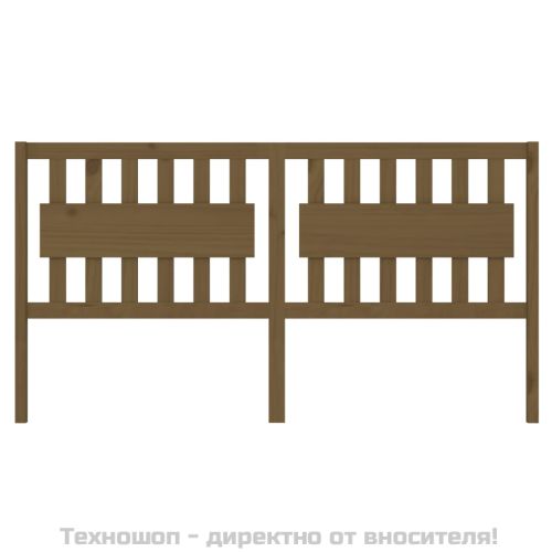 Горна табла за легло, меденокафява, 125,5x4x100 см, бор масив