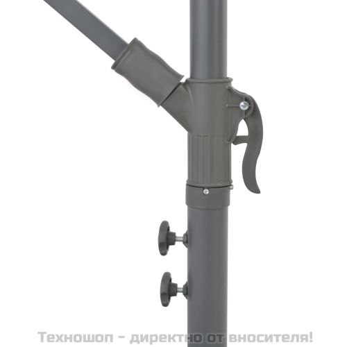 Конзолен градински чадър с алуминиев прът, 300 см, син