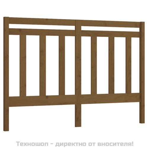 Горна табла за легло, меденокафява, 141x4x100 см, бор масив
