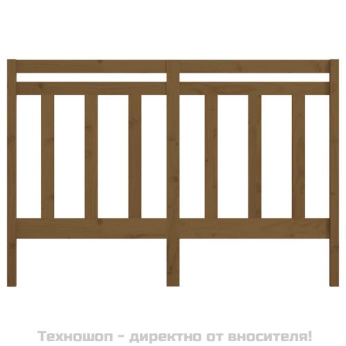 Горна табла за легло, меденокафява, 141x4x100 см, бор масив