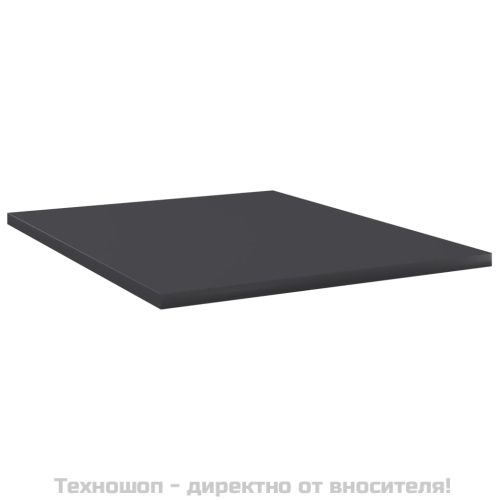 Рафтове за етажерка, 8 бр, сиви, 40x50x1,5 см, инженерно дърво