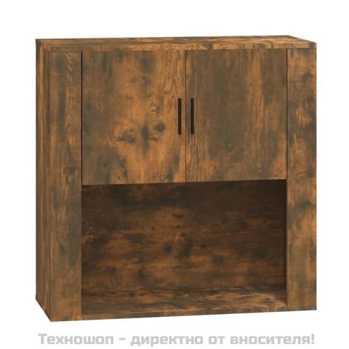 Стенен шкаф, опушен дъб, 80x33x80 см, инженерно дърво