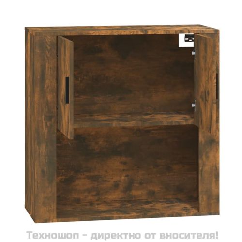 Стенен шкаф, опушен дъб, 80x33x80 см, инженерно дърво