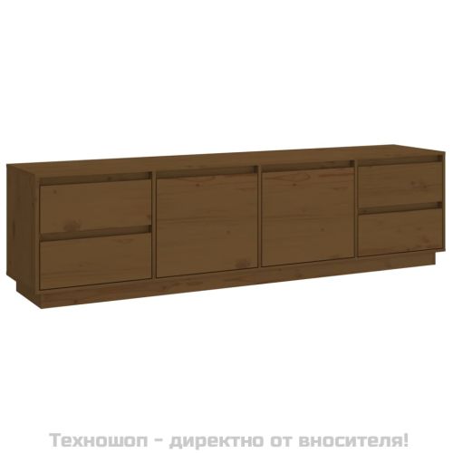 ТВ шкаф, меденокафяв, 176x37x47,5 см, бор масив