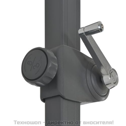 Конзолен градински чадър с алуминиев прът, таупе, 300 см