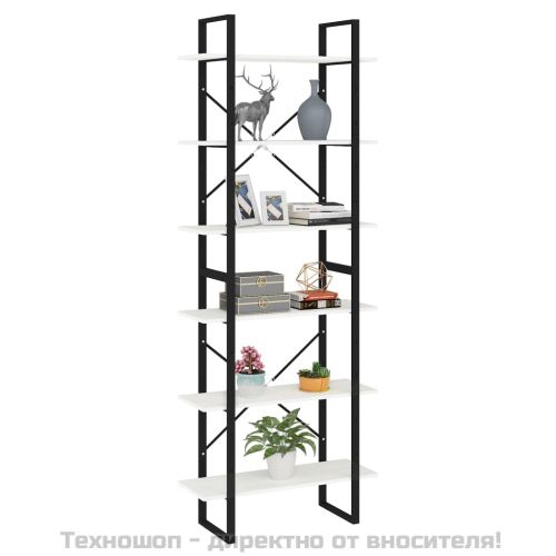 Висок шкаф, бял, 80x30x210 см, борово дърво масив