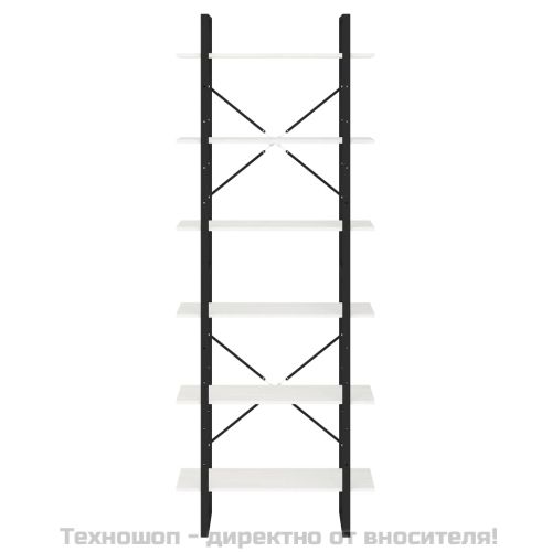 Висок шкаф, бял, 80x30x210 см, борово дърво масив