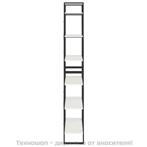 Висок шкаф, бял, 80x30x210 см, борово дърво масив