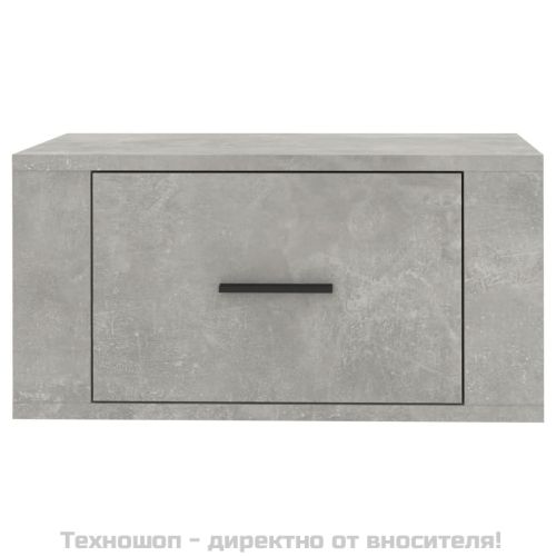 Нощни шкафчета за стенен монтаж 2 бр бетонно сиви 50x36x25 см
