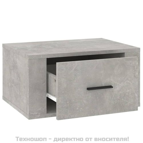 Нощни шкафчета за стенен монтаж 2 бр бетонно сиви 50x36x25 см