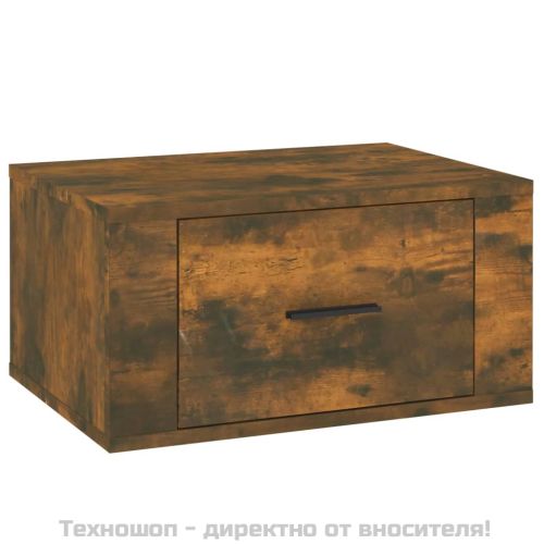 Нощно шкафче за стенен монтаж, опушен дъб, 50x36x25 см