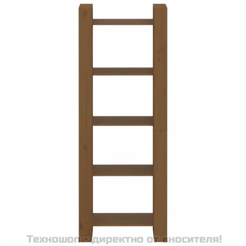 Библиотека/разделител за стая, меденокафява, 60x35x160 см, бор
