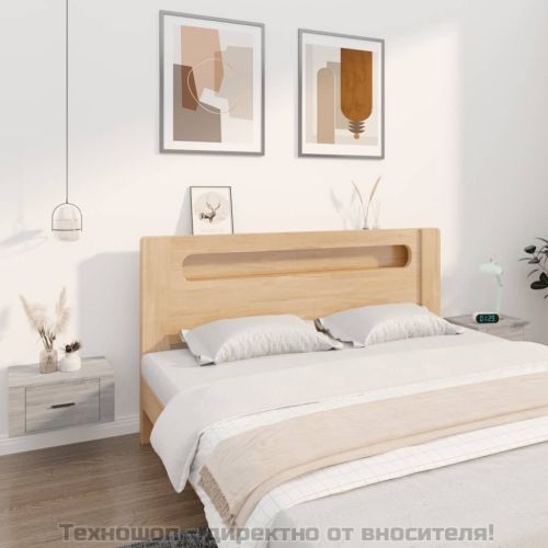 Нощни шкафчета за стенен монтаж, 2 бр, сив сонома, 50x36x25 см