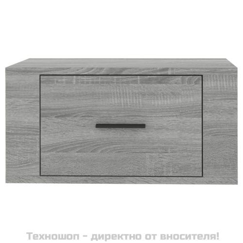 Нощни шкафчета за стенен монтаж, 2 бр, сив сонома, 50x36x25 см