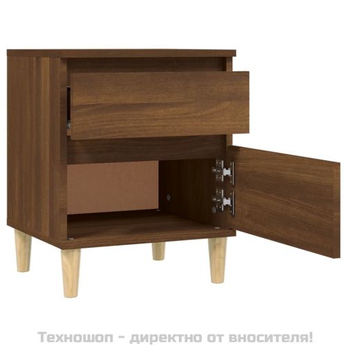 Нощни шкафчета, 2 бр, кафяв дъб, 40x35x50 см