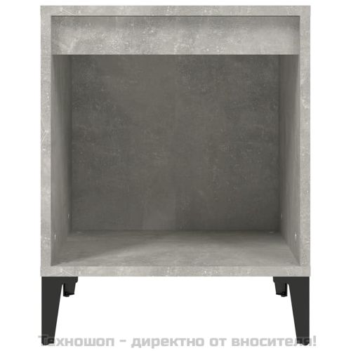 Нощни шкафчета, 2 бр, бетонно сиво, 40x35x50 см