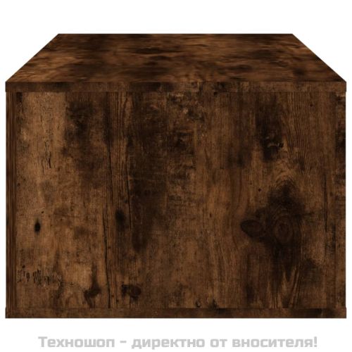 Кафе маса, опушен дъб, 100x50,5x35 см, инженерно дърво