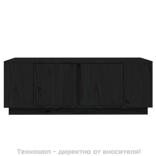 Кафе маса, черно, 110x50x40 см, бор масив