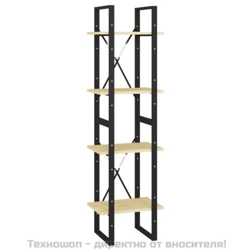 4-етажна библиотека, 40x30x140 см, борово дърво масив