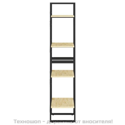 4-етажна библиотека, 40x30x140 см, борово дърво масив