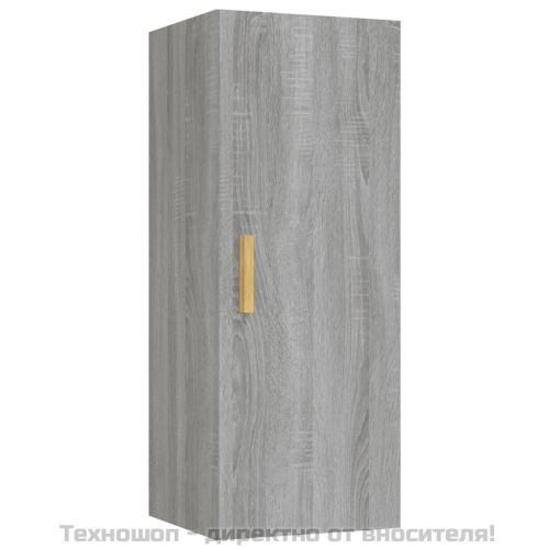 Стенен шкаф, сив сонома, 34,5x34x90 см, инженерно дърво