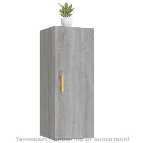 Стенен шкаф, сив сонома, 34,5x34x90 см, инженерно дърво