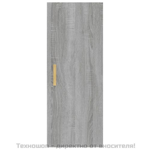 Стенен шкаф, сив сонома, 34,5x34x90 см, инженерно дърво