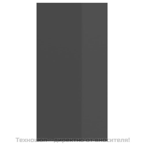 ТВ шкаф за стенен монтаж, сив гланц, 37x37x72см инженерно дърво