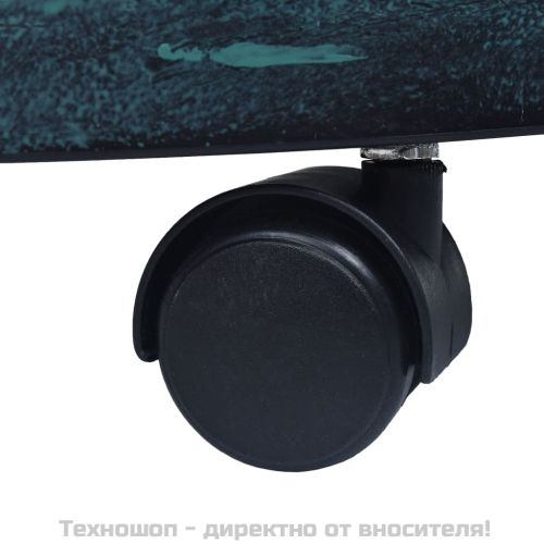 Поставки за цветя на колелца, 6 бр, зелени, 38 см, пластмаса