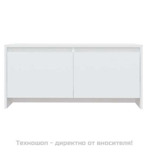Кафе маса, бяла, 90x50x41,5 см, инженерно дърво