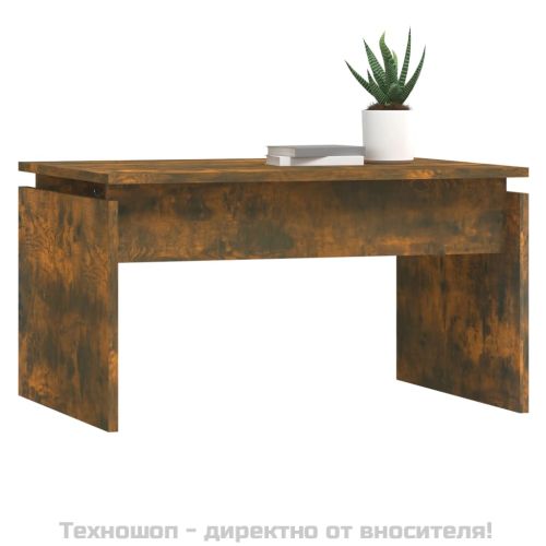 Кафе маса, опушен дъб, 68x50x38 см, инженерно дърво