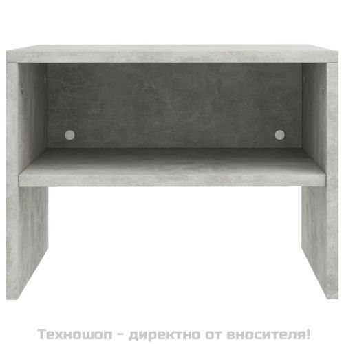 Нощни шкафчета, 2 бр, бетонно сив, 40x30x30 см, инженерно дърво