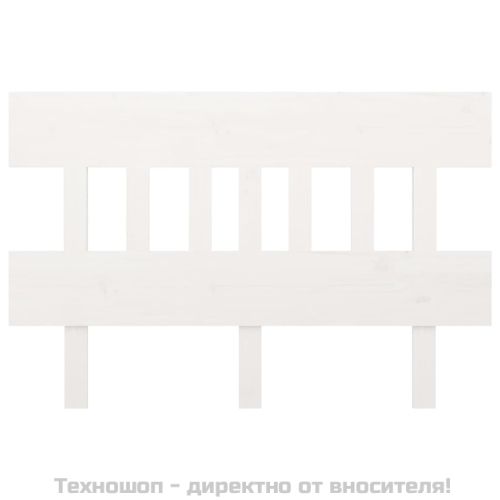 Горна табла за легло, бяла, 203,5x3x81 см, бор масив