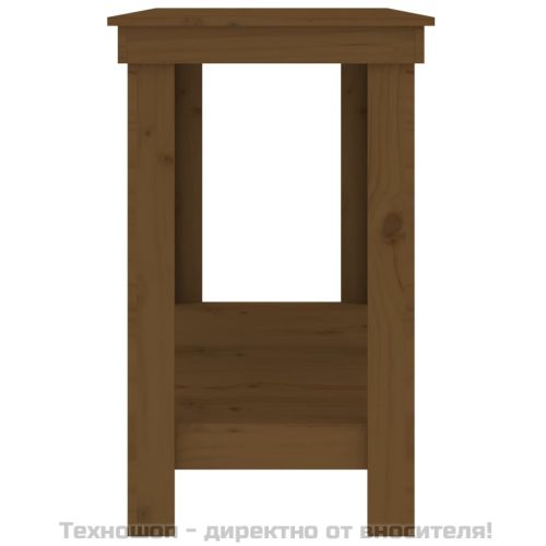 Работна маса меденокафява 180x50x80 см борово дърво масив