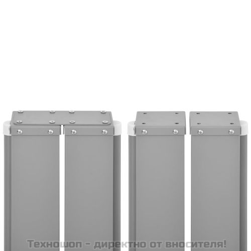 Прибираща се странична тента, червена, 120x600 см