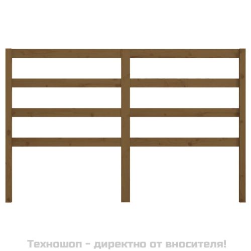 Горна табла за легло, меденокафява, 146x4x100 см, бор масив