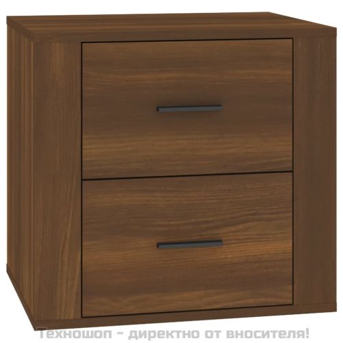 Нощно шкафче, кафяв дъб, 50x39x47 см
